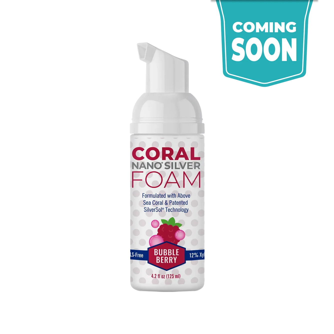 Coral Nano Silver Bubble Berry Fluoride Free Foaming Toothpaste - 125ml