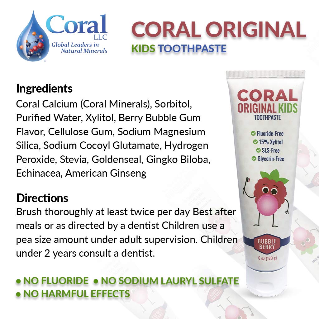 Coral White Kids Berry Bubblegum Toothpaste (6oz)